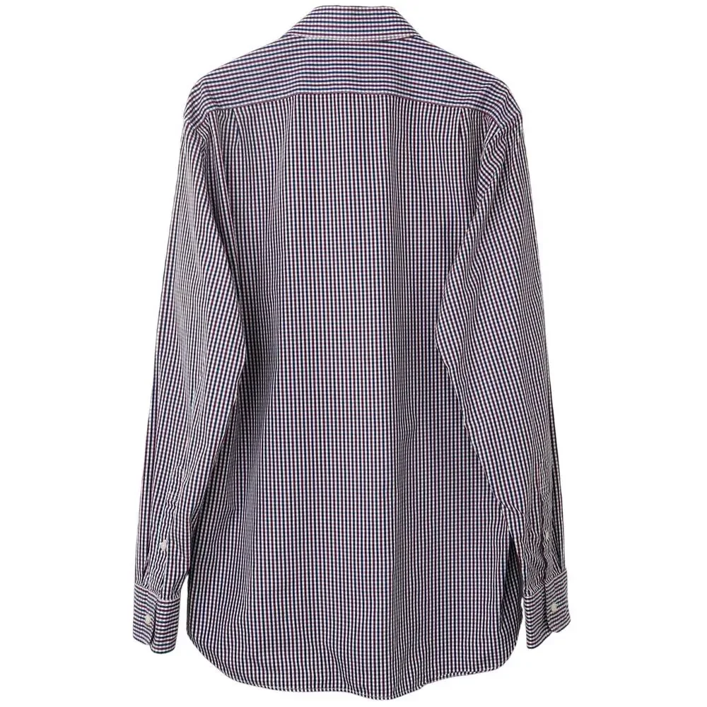 J. Crew Thompson 80's 2 Ply Red Blue Plaid Long Sleeve Button Down Shirt Medium